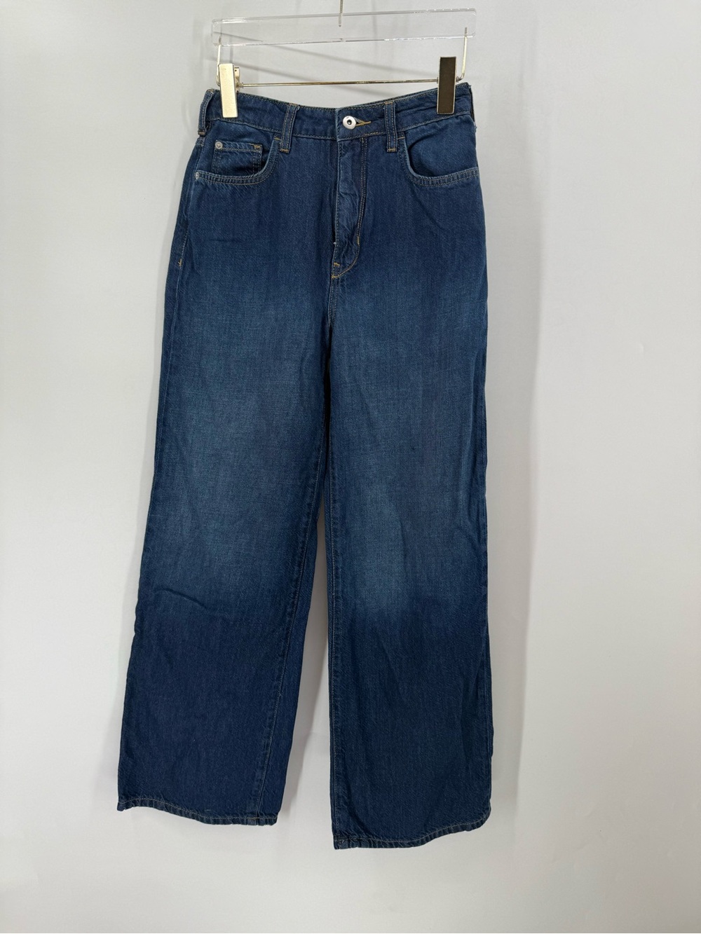 Anthropologie dark wash wide leg jeans size 26